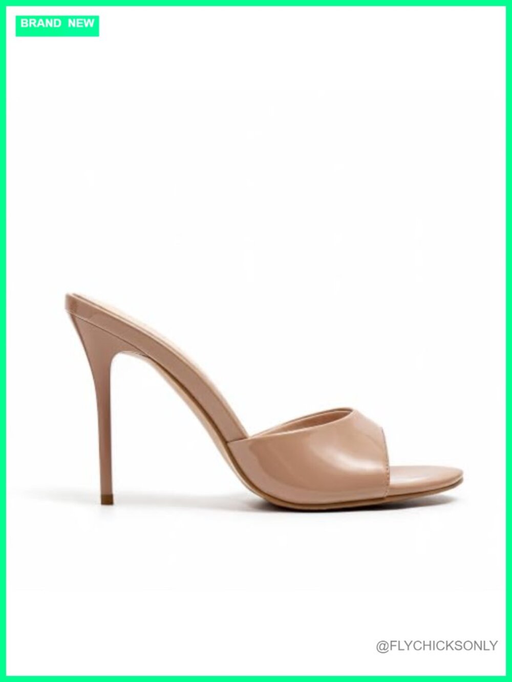 STALOV Stiletto Heel Mules for Women 4 Inch Open Toe Backless Slip On High Heel